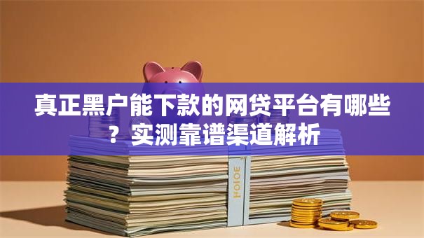 真正黑户能下款的网贷平台有哪些？实测靠谱渠道解析