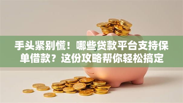 手头紧别慌！哪些贷款平台支持保单借款？这份攻略帮你轻松搞定