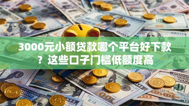 3000元小额贷款哪个平台好下款？这些口子门槛低额度高