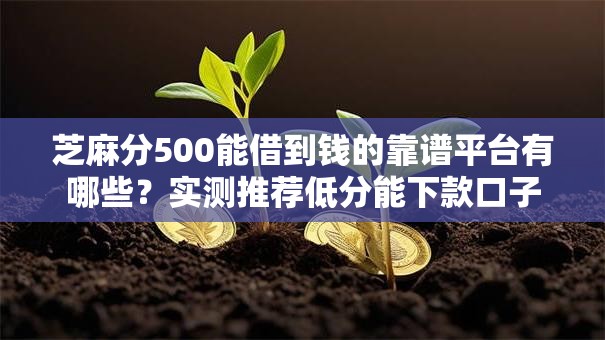 芝麻分500能借到钱的靠谱平台有哪些？实测推荐低分能下款口子