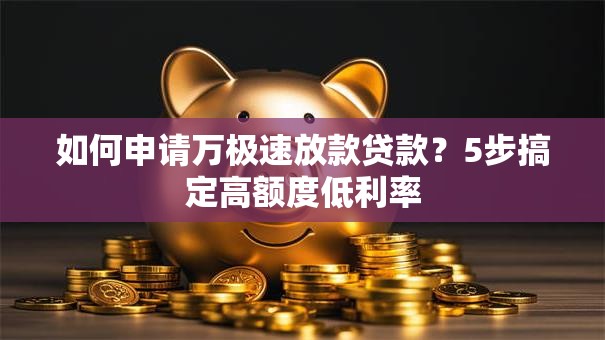 如何申请万极速放款贷款？5步搞定高额度低利率