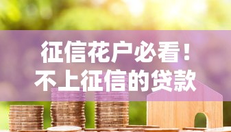 征信花户必看！不上征信的贷款有哪些？试试这些办法照样能借钱