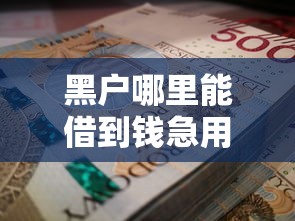 黑户哪里能借到钱急用审核快？这几招或许能救急！
