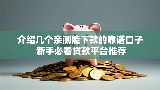 介绍几个亲测能下款的靠谱口子 新手必看贷款平台推荐