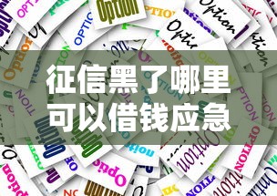 征信黑了哪里可以借钱应急2025年最新方案盘点