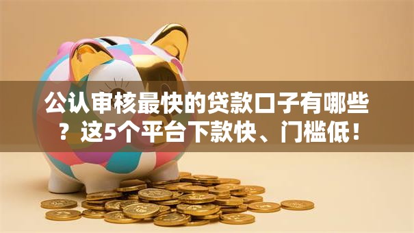 公认审核最快的贷款口子有哪些?这5个平台下款快、门槛低! 公认审核最快的贷款口子有哪些?这5个平台下款快、门槛低!