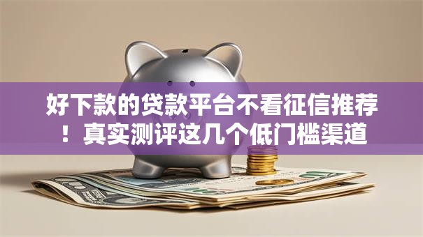 好下款的贷款平台不看征信推荐！真实测评这几个低门槛渠道