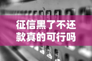 征信黑了不还款真的可行吗?后果比你想象更严重 征信黑了不还款真的可行吗?后果比你想象更严重