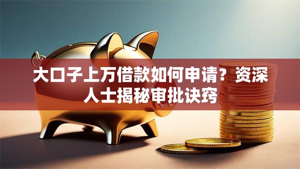 大口子上万借款如何申请？资深人士揭秘审批诀窍