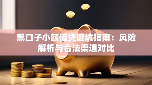 黑口子小额借贷避坑指南：风险解析与合法渠道对比