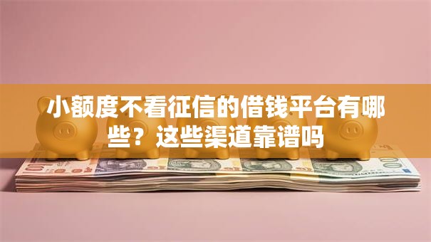 小额度不看征信的借钱平台有哪些?这些渠道靠谱吗 小额度不看征信的借钱平台有哪些?这些渠道靠谱吗