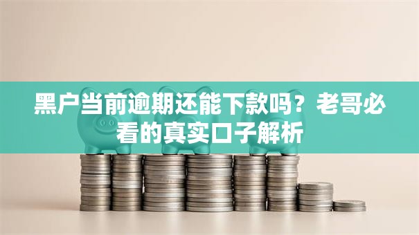 黑户当前逾期还能下款吗?老哥必看的真实口子解析 黑户当前逾期还能下款吗?老哥必看的真实口子解析