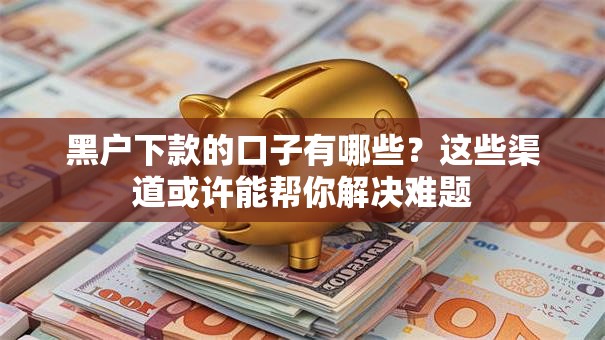 黑户下款的口子有哪些?这些渠道或许能帮你解决难题 黑户下款的口子有哪些?这些渠道或许能帮你解决难题