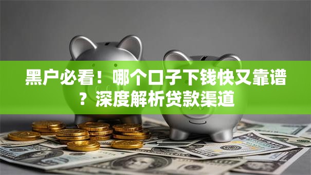 黑户必看!哪个口子下钱快又靠谱?深度解析贷款渠道 黑户必看!哪个口子下钱快又靠谱?深度解析贷款渠道