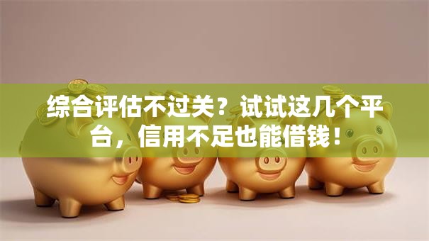 综合评估不过关？试试这几个平台，信用不足也能借钱！