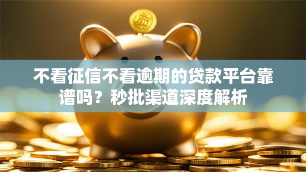 不看征信不看逾期的贷款平台靠谱吗？秒批渠道深度解析