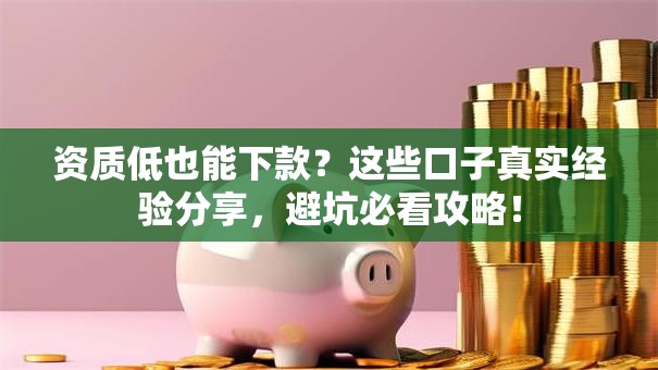 资质低也能下款?这些口子真实经验分享,避坑必看攻略! 资质低也能下款?这些口子真实经验分享,避坑必看攻略!