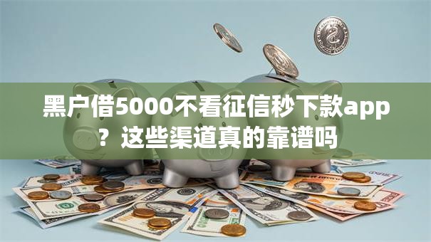 黑户借5000不看征信秒下款app?这些渠道真的靠谱吗 黑户借5000不看征信秒下款app?这些渠道真的靠谱吗