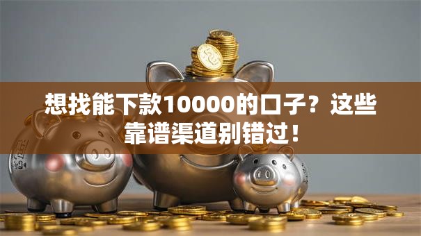 想找能下款10000的口子?这些靠谱渠道别错过! 想找能下款10000的口子?这些靠谱渠道别错过!