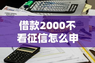 借款2000不看征信怎么申请？最新快速到账方案全解析