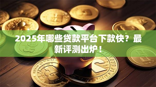 2025年哪些贷款平台下款快？最新评测出炉！