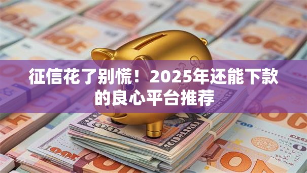 征信花了别慌!2025年还能下款的良心平台推荐 征信花了别慌!2025年还能下款的良心平台推荐