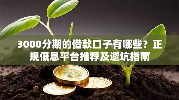 3000分期的借款口子有哪些?正规低息平台推荐及避坑指南 3000分期的借款口子有哪些?正规低息平台推荐及避坑指南