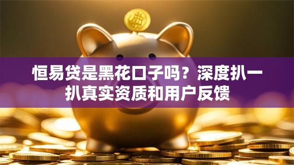 恒易贷是黑花口子吗?深度扒一扒真实资质和用户反馈 恒易贷是黑花口子吗?深度扒一扒真实资质和用户反馈