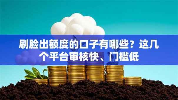 刷脸出额度的口子有哪些?这几个平台审核快、门槛低 刷脸出额度的口子有哪些?这几个平台审核快、门槛低