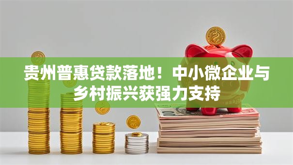 贵州普惠贷款落地!中小微企业与乡村振兴获强力支持 贵州普惠贷款落地!中小微企业与乡村振兴获强力支持
