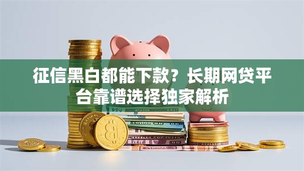 征信黑白都能下款？长期网贷平台靠谱选择独家解析
