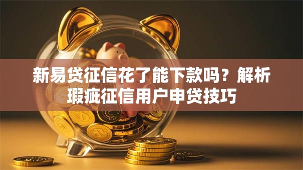 新易贷征信花了能下款吗？解析瑕疵征信用户申贷技巧