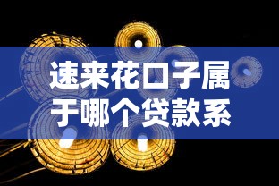 速来花口子属于哪个贷款系列产品？真实背景解析