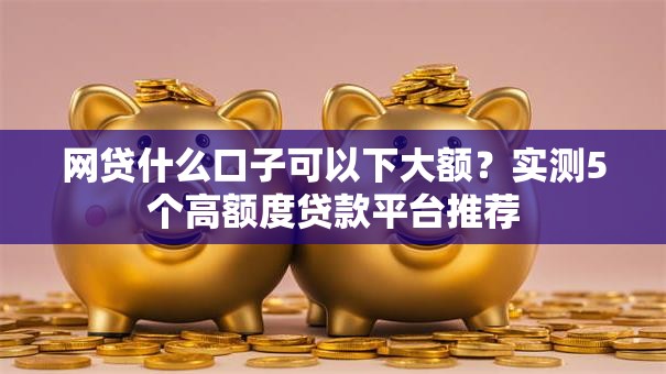 网贷什么口子可以下大额？实测5个高额度贷款平台推荐
