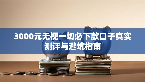 3000元无视一切必下款口子真实测评与避坑指南