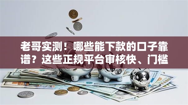 老哥实测！哪些能下款的口子靠谱？这些正规平台审核快、门槛低
