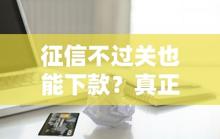 征信不过关也能下款？真正不看征信的贷款平台真实测评