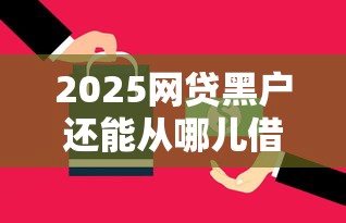 2025网贷黑户还能从哪儿借到钱？这几个方法或许能帮到你