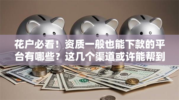 花户必看！资质一般也能下款的平台有哪些？这几个渠道或许能帮到你