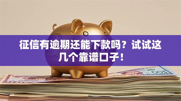 征信有逾期还能下款吗？试试这几个靠谱口子！