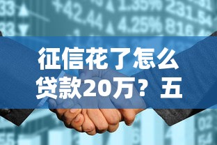 征信花了怎么贷款20万？五个方法助你成功申请