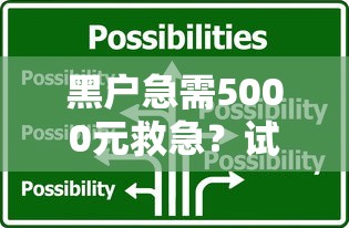 黑户急需5000元救急?试试这几招靠谱方案 黑户急需5000元救急?试试这几招靠谱方案