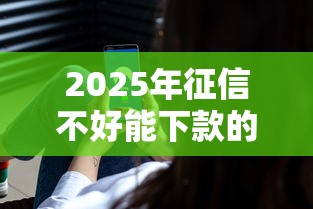 2025年征信不好能下款的平台有哪些？5家免查信用渠道实测