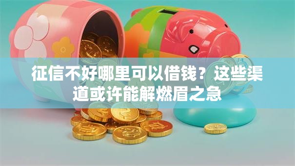 征信不好哪里可以借钱？这些渠道或许能解燃眉之急