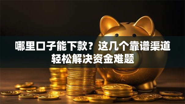哪里口子能下款？这几个靠谱渠道轻松解决资金难题
