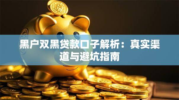 黑户双黑贷款口子解析:真实渠道与避坑指南 黑户双黑贷款口子解析:真实渠道与避坑指南