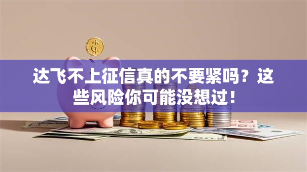 达飞不上征信真的不要紧吗?这些风险你可能没想过! 达飞不上征信真的不要紧吗?这些风险你可能没想过!