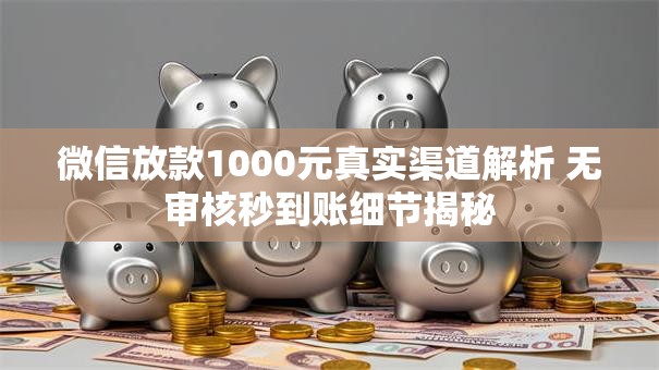 微信放款1000元真实渠道解析 无审核秒到账细节揭秘