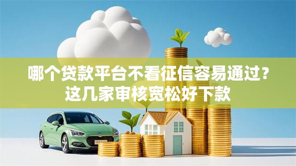 哪个贷款平台不看征信容易通过？这几家审核宽松好下款