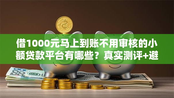 借1000元马上到账不用审核的小额贷款平台有哪些？真实测评+避坑指南